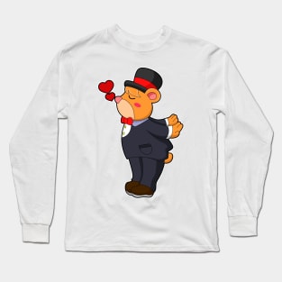 Bear as Groom with Suit & Hat Long Sleeve T-Shirt